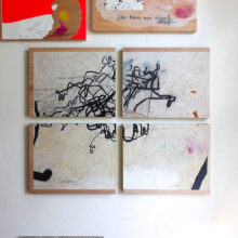 Wolfgang Kschwendt: "Feldschritt 1 - 4", je 50 x 40 cm, 2024 Wolfgang Kschwendt: "Feldschritt 1 - 4", 2024