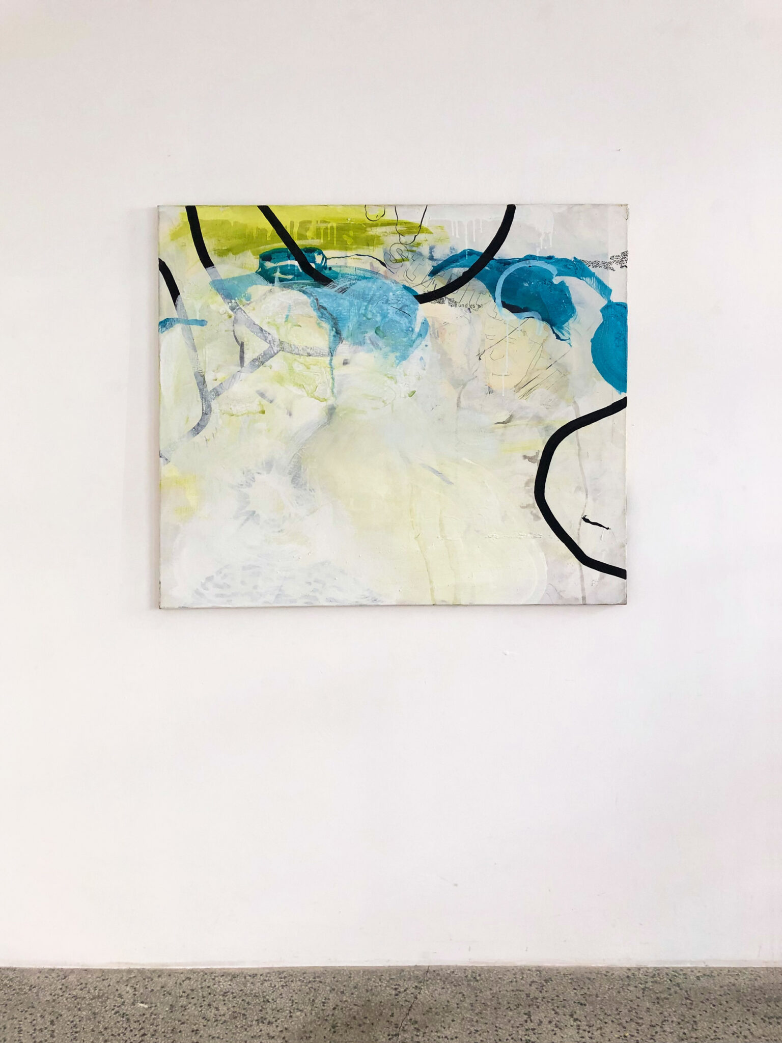 Wolfgang Kschwendt: „Strutt“, mixed media, canvas, 115 x 100 cm, 2016