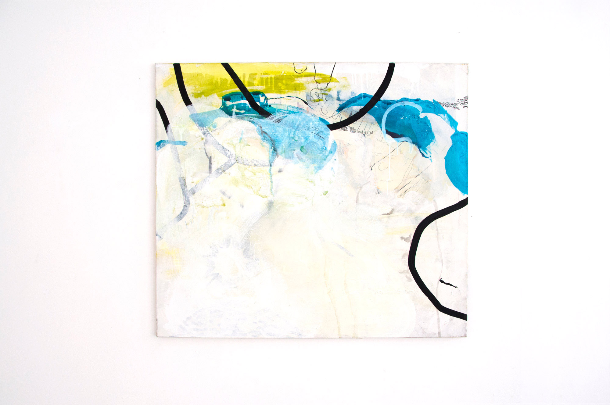 Wolfgang Kschwendt: „Strutt“, mixed media, canvas, 115 x 100 cm, 2016